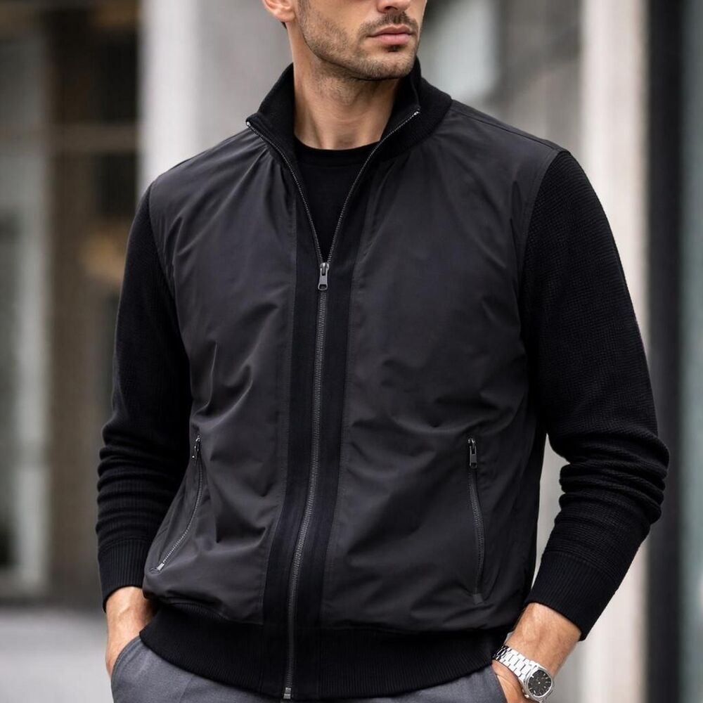 Zegna Men's Black Cardigan